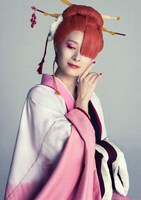 夢月せら扮する尾崎紅葉。