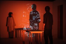 幻灯劇場 第9回公演「盲年」より。（撮影：中谷利明）