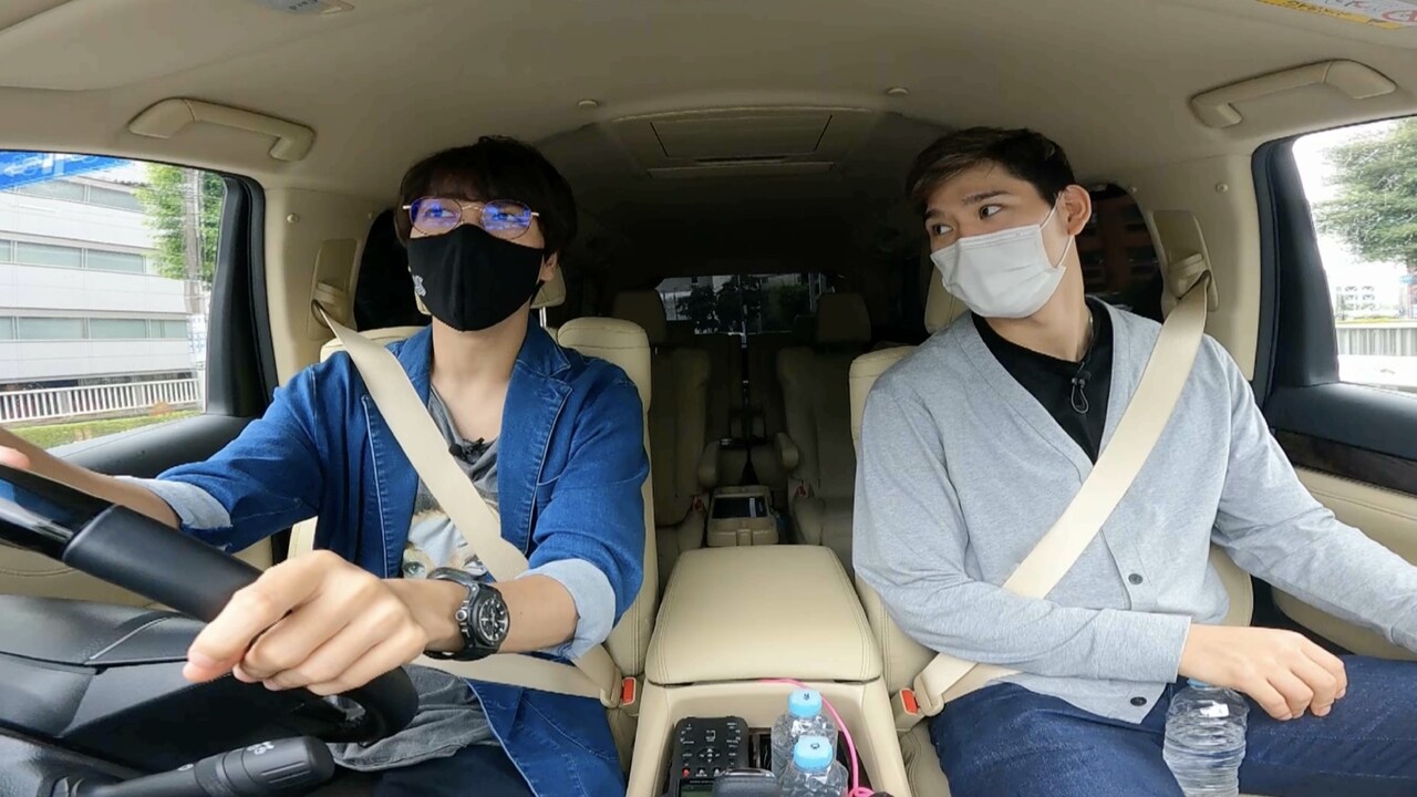 山崎育三郎がバレーボールの西田有志選手とドライブトーク、2人でトス練習も