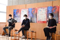 左から西沢栄治、倉持裕、小川絵梨子。