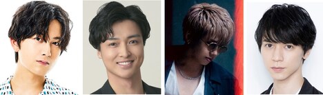 ゲストの面々。左から萩谷慧悟、栗山航、花村想太、北村諒。