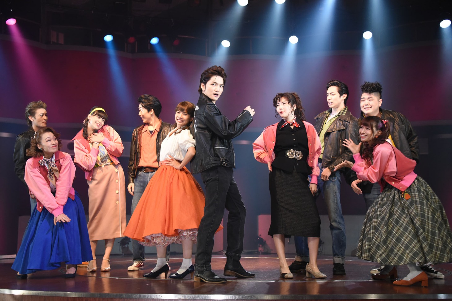 ミュージカル「GREASE」PV撮影リハーサルの様子。