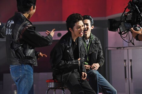 ミュージカル「GREASE」PV撮影リハーサルの様子。