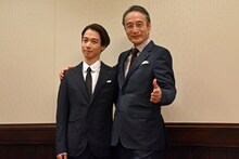 左から片岡千之助、片岡仁左衛門。