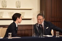 左から片岡千之助、片岡仁左衛門。