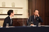 左から片岡千之助、片岡仁左衛門。