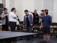 全国共同制作オペラ「團伊玖磨 / 歌劇『夕鶴』（新演出）」稽古の様子。