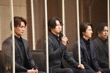 左から加藤和樹、小野田龍之介、伊礼彼方、上原理生。