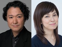 「アンチポデス」の出演者。左から白井晃、高田聖子。