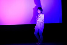 劇団「地蔵中毒」コント公演 地蔵中毒のコント菩薩vol.1「立ち漕ぎマリリン・モンロー」より。（撮影：塚田史香）