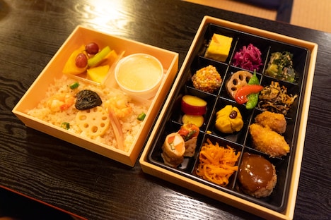 ペコリーノ・カフェの仕出し弁当。(c)オモタニカオリ