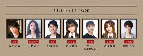 「舞台版 マーダー☆ミステリー ～探偵・斑目瑞男の事件簿～」12月4日18:00開演回の出演者。