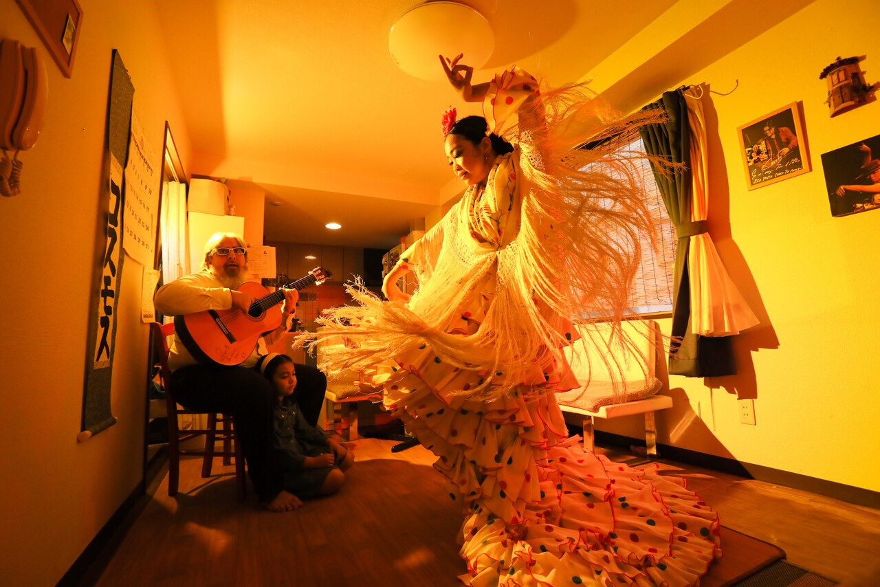 フラメンコダンサーのデラフエンテチャベス由香。（撮影：宮川舞子）