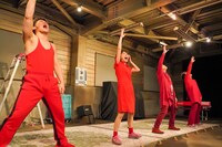 「コンテンポラリー演劇 無風ズ 第一話」「銭ゲバァ！60分 ～蒲田・北九州風～」より。（Photo by hiss）