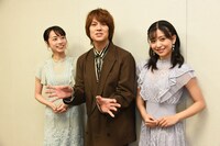 左から真彩希帆、浦井健治、熊谷彩春。