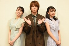 左から真彩希帆、浦井健治、熊谷彩春。