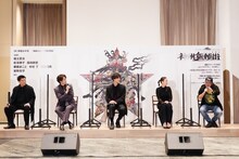 2022年劇団☆新感線 42周年興行・春公演 いのうえ歌舞伎「神州無頼街」製作発表の様子。（撮影：田中亜紀）