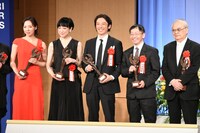 左から那須凜、緒川たまき、高橋一生、野田秀樹、本多一夫。
