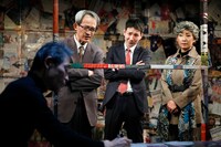 工藤俊作プロデュース プロジェクトKUTO-10 第21回公演「三大劇作家、逮捕される！」より。（撮影：小形一平 / 500G lnc）