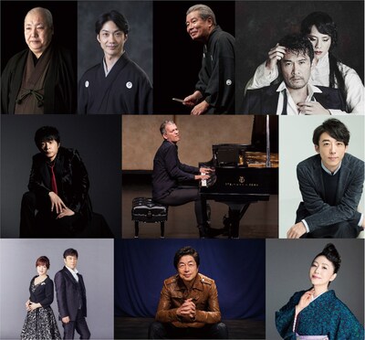 7月から12月にかけて福岡・キャナルシティ劇場で実施される公演のビジュアル、および出演者のビジュアル。