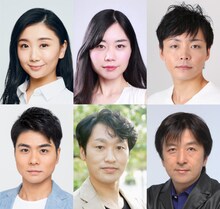 上段左からまりゑ、毛利悟巳、内藤栄一、下段左から大城清貴、小倉卓、大高洋夫。