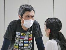 オパンポン創造社「贅沢と幸福」稽古の様子。