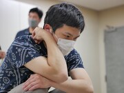 オパンポン創造社「贅沢と幸福」稽古の様子。