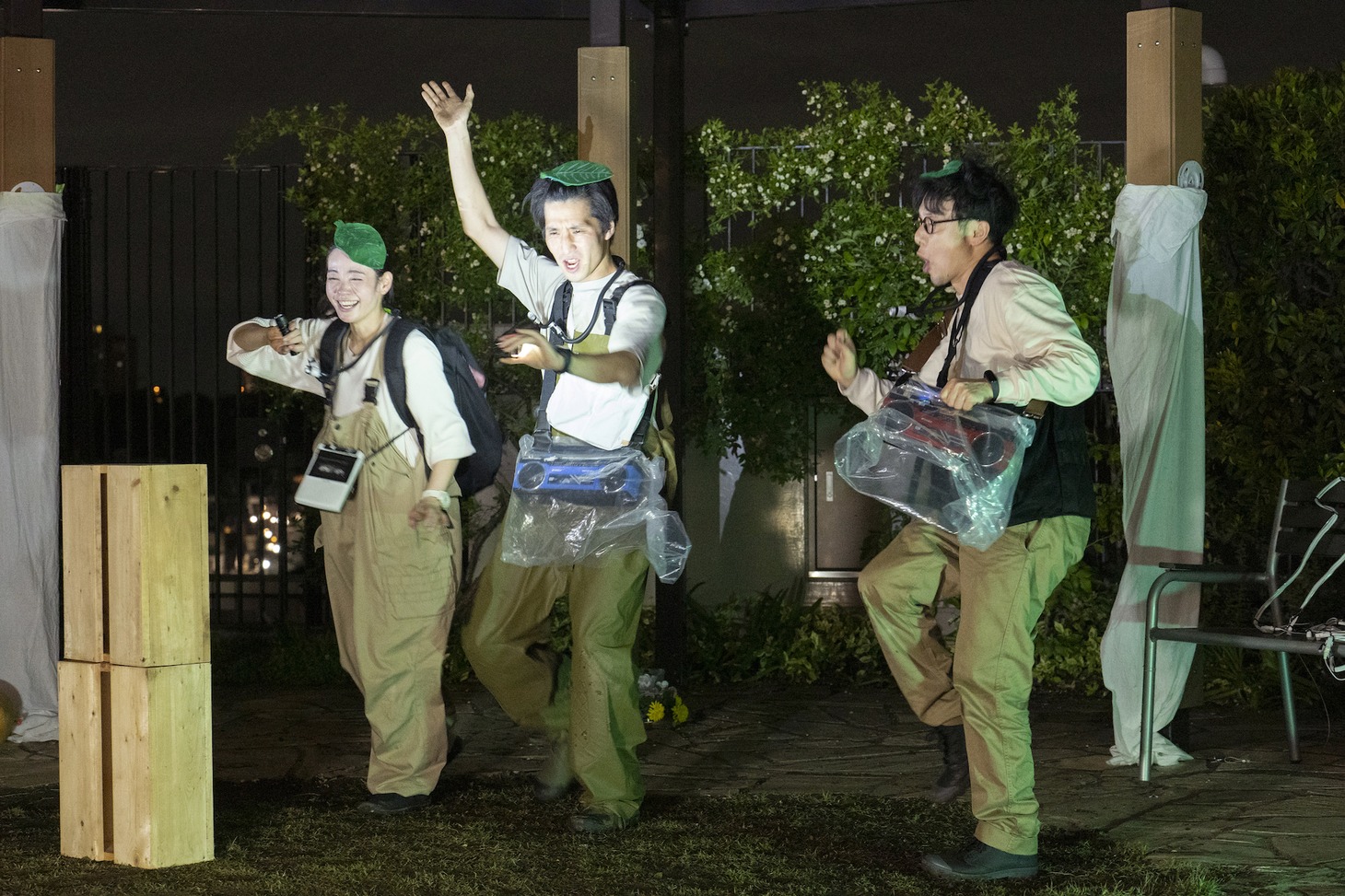 スリーピルバーグス 旗揚げ野外ツアー「旅と渓谷」より。（撮影：曳野若菜）