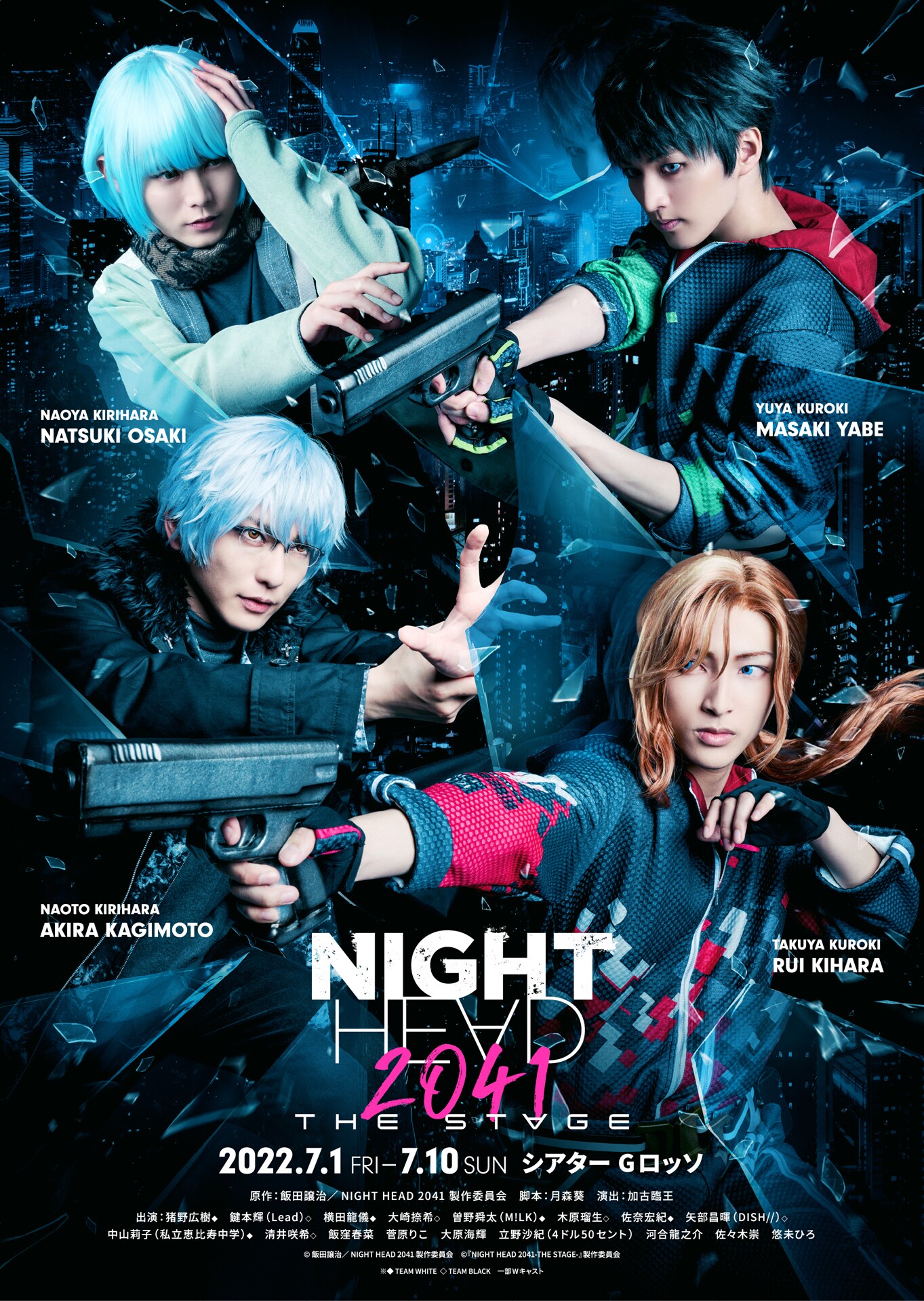 猪野広樹・鍵本輝ら出演「NIGHT HEAD 2041」2チームのビジュアル