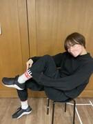 勝負の日には、大好きなポテト柄の靴下で。