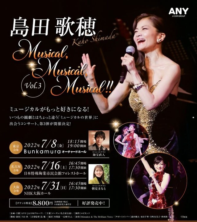 「島田歌穂『Musical, Musical, Musical!!』vol.3」ビジュアル