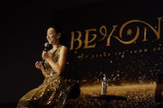 浅田真央アイスショー「BEYOND」記者会見の様子。