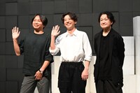 左から上田岳弘、高橋一生、白井晃。