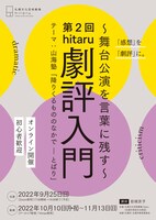 「第2回hitaru劇評入門～舞台公演を言葉に残す～」チラシ表