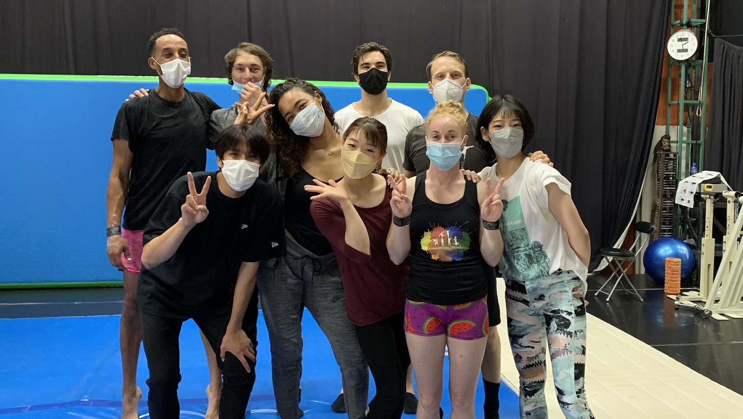 ブロードウェイミュージカル「ピピン」稽古場の様子。