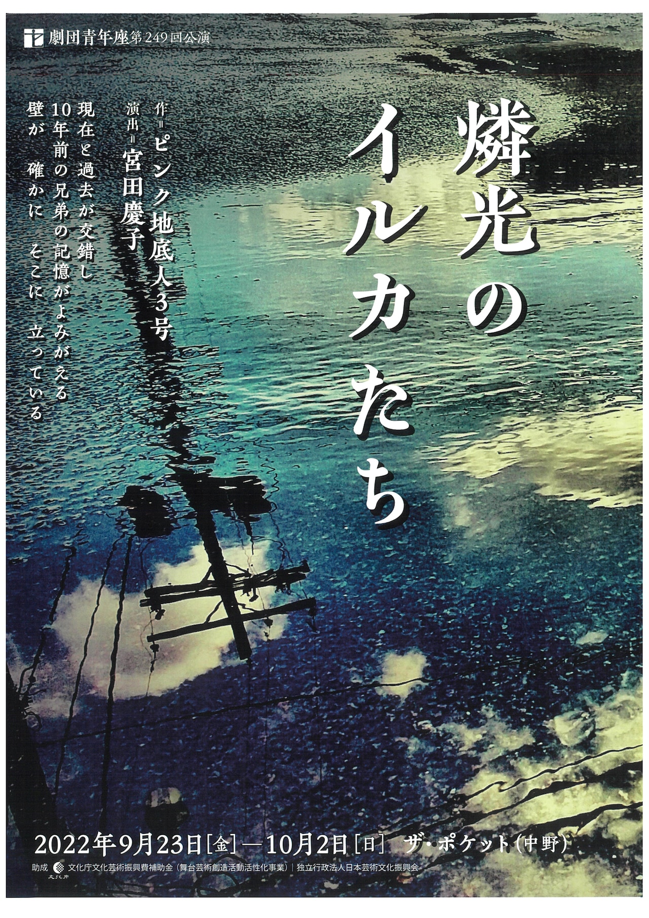劇団青年座がピンク地底人3号の書き下ろし「燐光のイルカたち」を上演、演出は宮田慶子