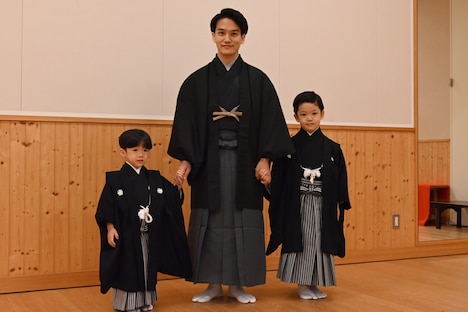 左から中村秀乃介、中村歌昇、中村種太郎。