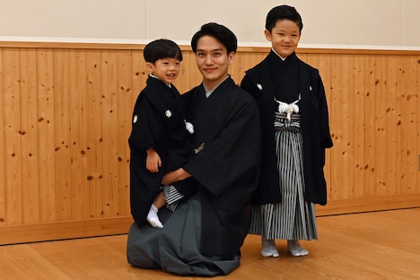 左から中村秀乃介、中村歌昇、中村種太郎。