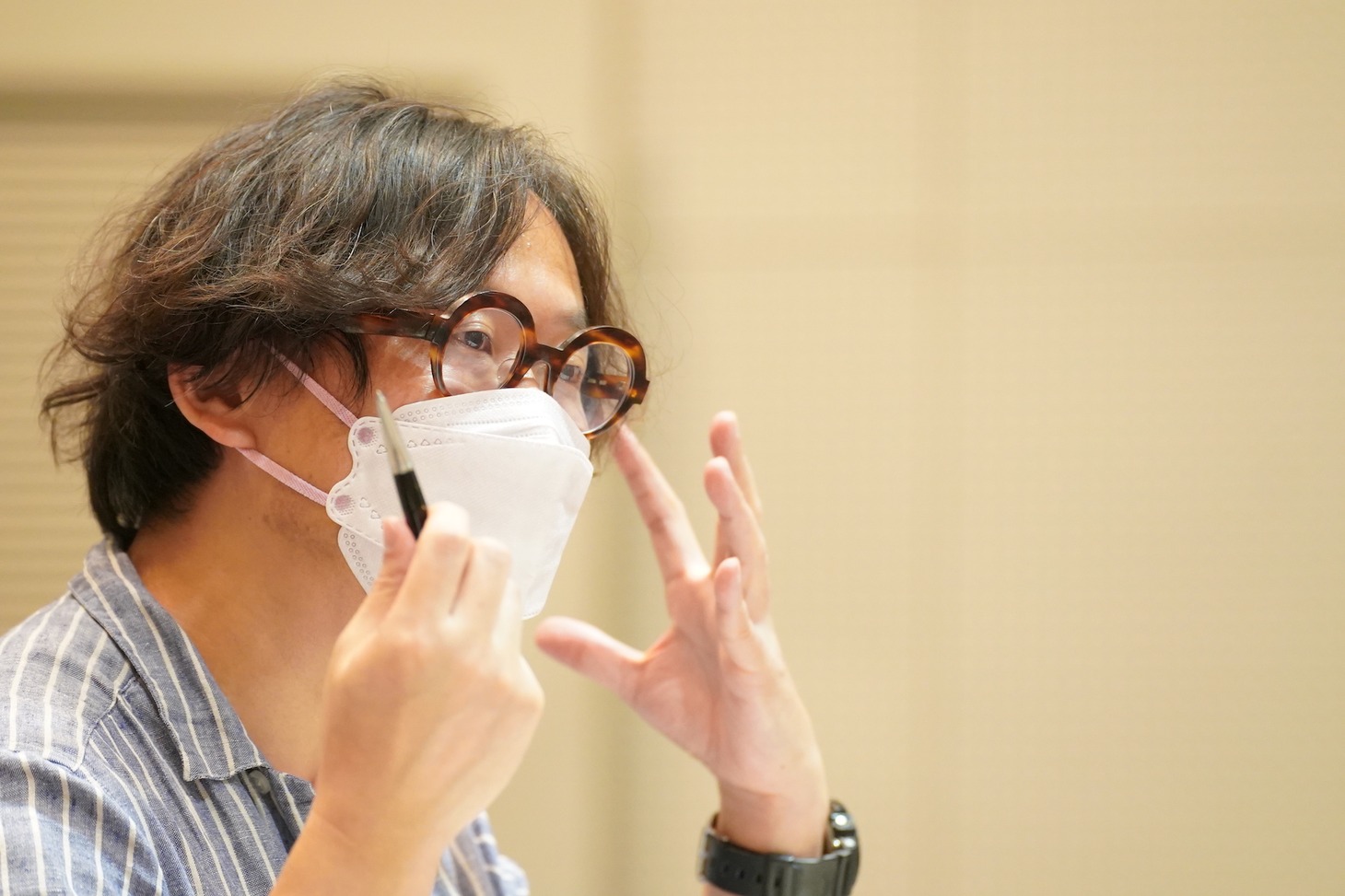 「わたしは幾つものナラティヴのバトルフィールド」稽古の様子。（撮影：大洞博靖）