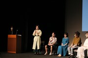 神戸アートビレッジセンター（KAVC）プロデュース公演 手話裁判劇「テロ」記者会見の様子。