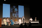 神戸アートビレッジセンター（KAVC）プロデュース公演 手話裁判劇「テロ」記者会見の様子。