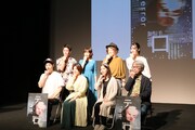 神戸アートビレッジセンター（KAVC）プロデュース公演 手話裁判劇「テロ」記者会見の様子。