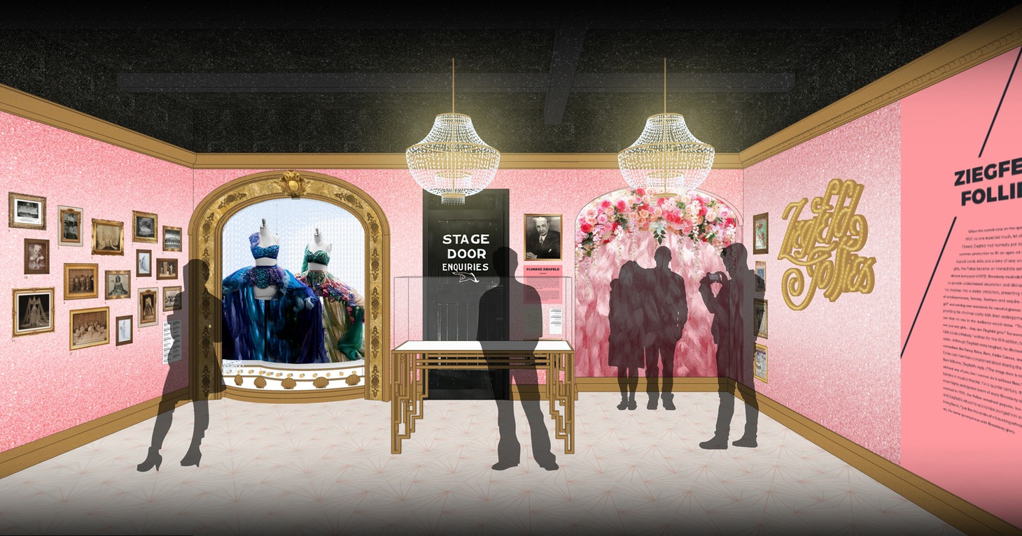 「ジーグフェルド・フォリーズ」展示デザインのイメージ。