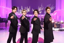 左から有澤樟太郎、花村想太、尾上右近、spi。（写真提供：フジテレビ）