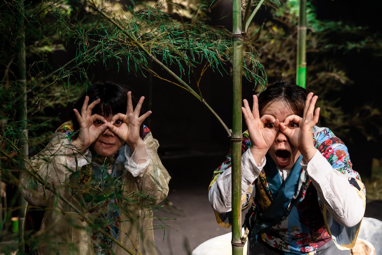 世界劇団が竹取物語を原作にした「ひとよひとよに呱々の声」再演