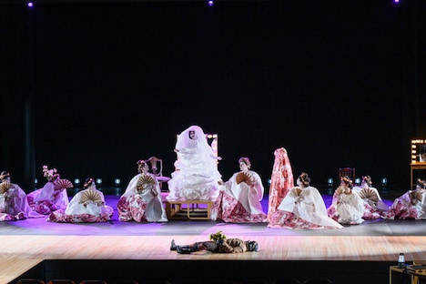 東京芸術祭2022 芸劇オータムセレクション ルーマニア国立ラドゥ・スタンカ劇場「スカーレット・プリンセス The Scarlet Princess」より。(撮影:後藤敦司)