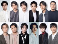 劇団EXILEのメンバー。上段左から小野塚勇人、青柳翔、鈴木伸之、町田啓太、佐藤寛太、SWAY。下段左から秋山真太郎、八木将康、前田拳太郎、塩野瑛久、櫻井佑樹、小澤雄太。