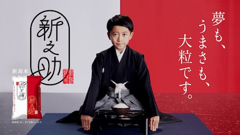 「新潟米『新之助』新CM」より。
