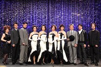 ブロードウェイ・ミュージカル「ドリームガールズ」制作発表記者会見の様子。