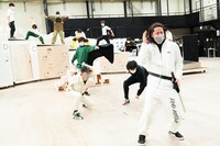 ミュージカル「キングアーサー」稽古の様子。（撮影：田中亜紀）